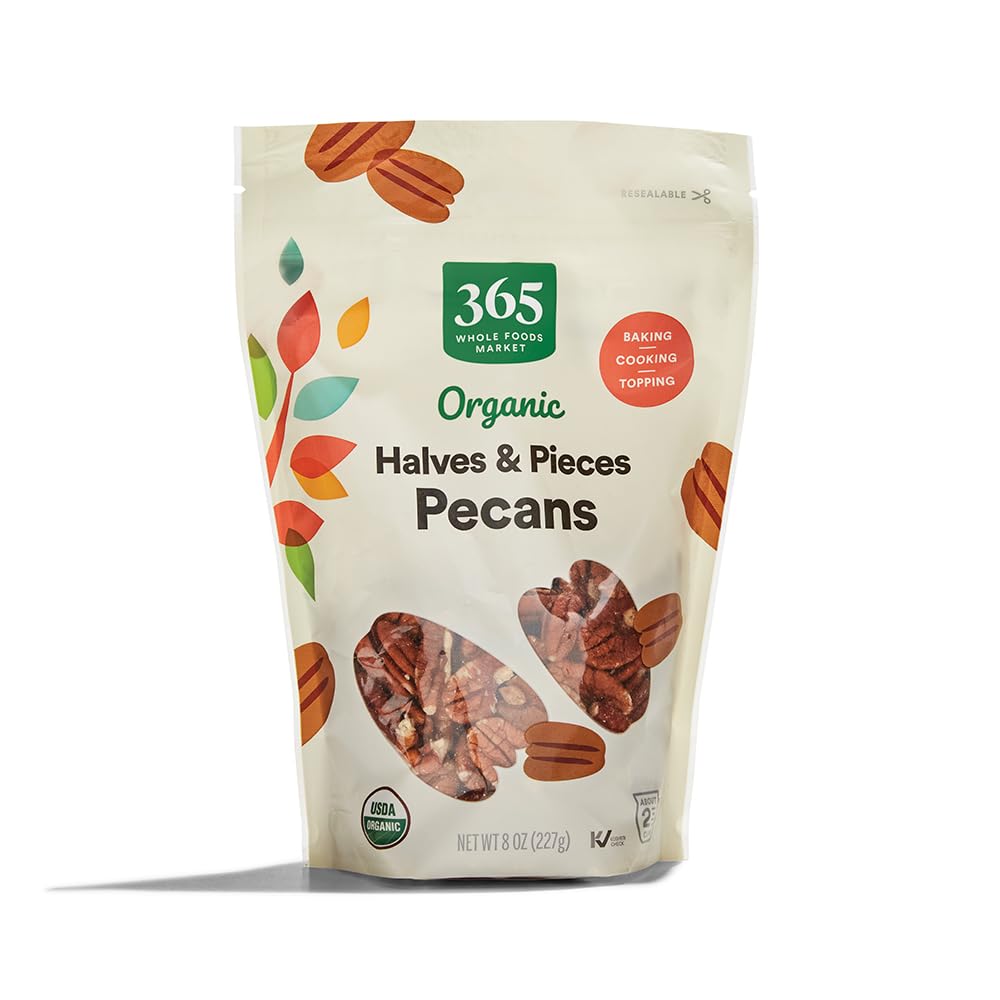 Amazon.com: 365 by Whole Foods Market, Organic Pecan Halves, 8 Ounce